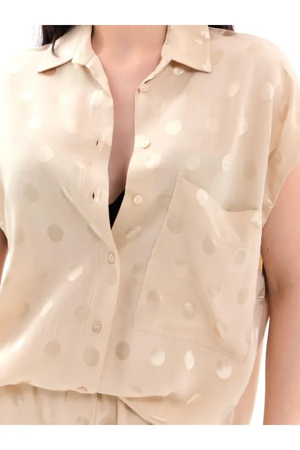 Satin Shirt and Shorts Set