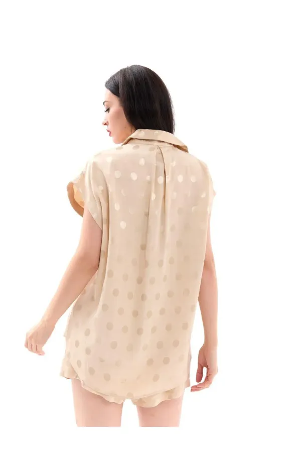 Satin Shirt and Shorts Set