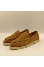Mocassins en daim beige pour femmes Amy