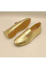 Ballerines en cuir doré Emery