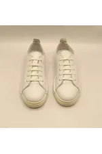 Baskets Daisy blanches en cuir véritable pour femmes