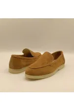 Mocassins en daim beige pour femmes Amy