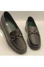 Pena Black Leather Women's Casual Shoes