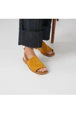 Bellini Mustard Suede Leather Women's Sandals | Comfortable and Stylish Design