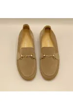 Chaussures décontractées pour femmes Jessica en daim beige