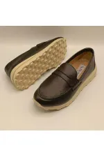 Carle Siyah Deri Kadın Loafer Ayakkabı