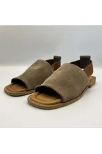 Bellini Brown Genuine Suede Leather Women's Sandals – Handmade with Thermal Sole