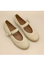 Ballerines blanches Lotus