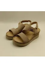 Amethyst Exclusive Stable Beige Suede Platform Women's Sandals | Elegance and Comfort