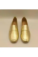 Ballerines en cuir doré Emery