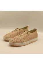 Ametist Exclusive Lugano Powder Genuine Leather Women's Sneaker – Handcrafted and Comfortable