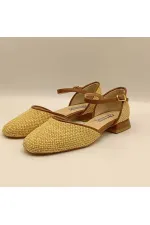 Ellinor Naturel Düz Topuklu Babet