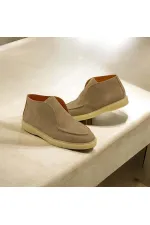 Bottes pour femmes en daim à revers en vison