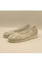 Alena Silver Leather Ballet Flats