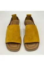 Bellini Mustard Suede Leather Women's Sandals | Comfortable and Stylish Design