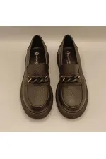 Anatolia Siyah Deri Kadın Günlük Ayakkabı