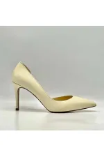 Nadin 100% Genuine Leather Beige Stiletto – Neolite Sole, Low-Cut Design