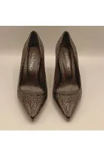 Escarpins Carleen en cuir noir nid d'abeille