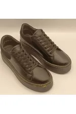 Ellezsa Black Genuine Leather Women's Sneaker