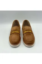 Mocassins pour femmes Malta en daim beige – Daim véritable, semelle en polyuréthane