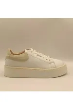 Ellezsa White Genuine Leather Women's Sneaker