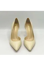 Nadin 100% Genuine Leather Beige Stiletto – Neolite Sole, Low-Cut Design