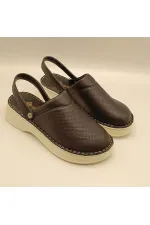 Sabo Black Leather Women's Slippers