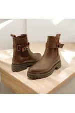 Bottines Chelsea Terra Coffee en cuir pour femmes