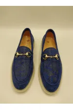 Davina Saks Mavi Baskılı Hakiki Deri Günlük Ayakkabı – 37 Numara (Son Ürün, İndirimli)