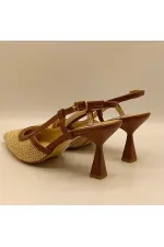 Abbey Naturel Thin Heel Shoes