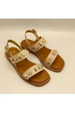 Celena Beige Flat Women's Sandals