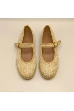 Lotus Beige Ballet Flats