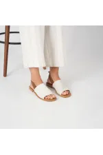 Bellini Cream Leather Women's Sandals | Elegant & Stylish Summer Style