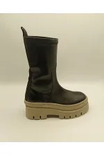 Stretch Kadın Siyah Streç Bot – 29 cm Uzunluk, Termolight Kaymaz Taban, 8 cm Taban