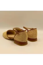 Ellinor Naturel Düz Topuklu Babet