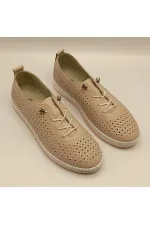 Ametist Exclusive Lugano Powder Genuine Leather Women's Sneaker – Handcrafted and Comfortable