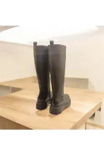 Bottes Rider en cuir noir pour femmes