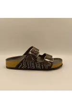 Aidan Black Cork Sole Orthopedic Slippers