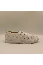 Ametist Exclusive Lugano White Genuine Leather Women's Sneaker – Handcrafted and Comfortable
