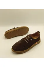 Arissa Dark Brown Suede Genuine Leather Women's Casual Shoes – Lightweight Flexible Rubber Sole