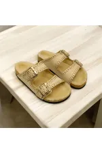 Mina Kışlık Ortopedik Bej Kadın Terlik