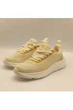 Ametist Exclusive Casta Beige Knitted Women's Athletic Shoes
