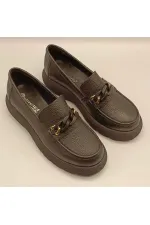 Anatolia Siyah Deri Kadın Günlük Ayakkabı