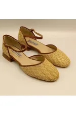 Ellinor Naturel Düz Topuklu Babet