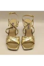 Marla Gold Heeled Sandals
