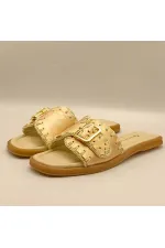Authentic Rose Leather Women's Slippers