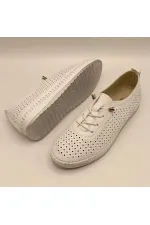 Ametist Exclusive Lugano White Genuine Leather Women's Sneaker – Handcrafted and Comfortable