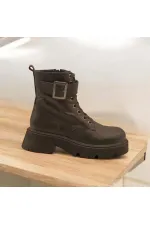 Belfast Black Leather Women's Boots