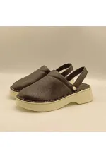 Sabo Black Leather Women's Slippers