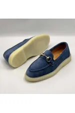 Mocassins décontractés Davina bleu marine pour femmes - Cuir suédé et semelle thermique